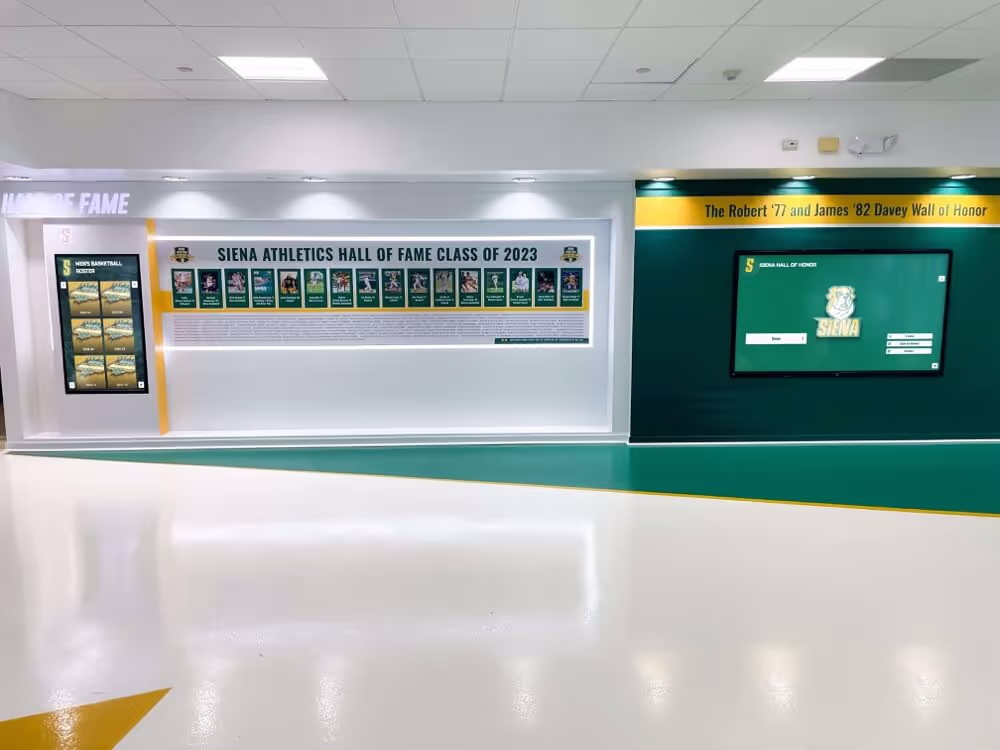 Siena College - Wall of Fame Installation