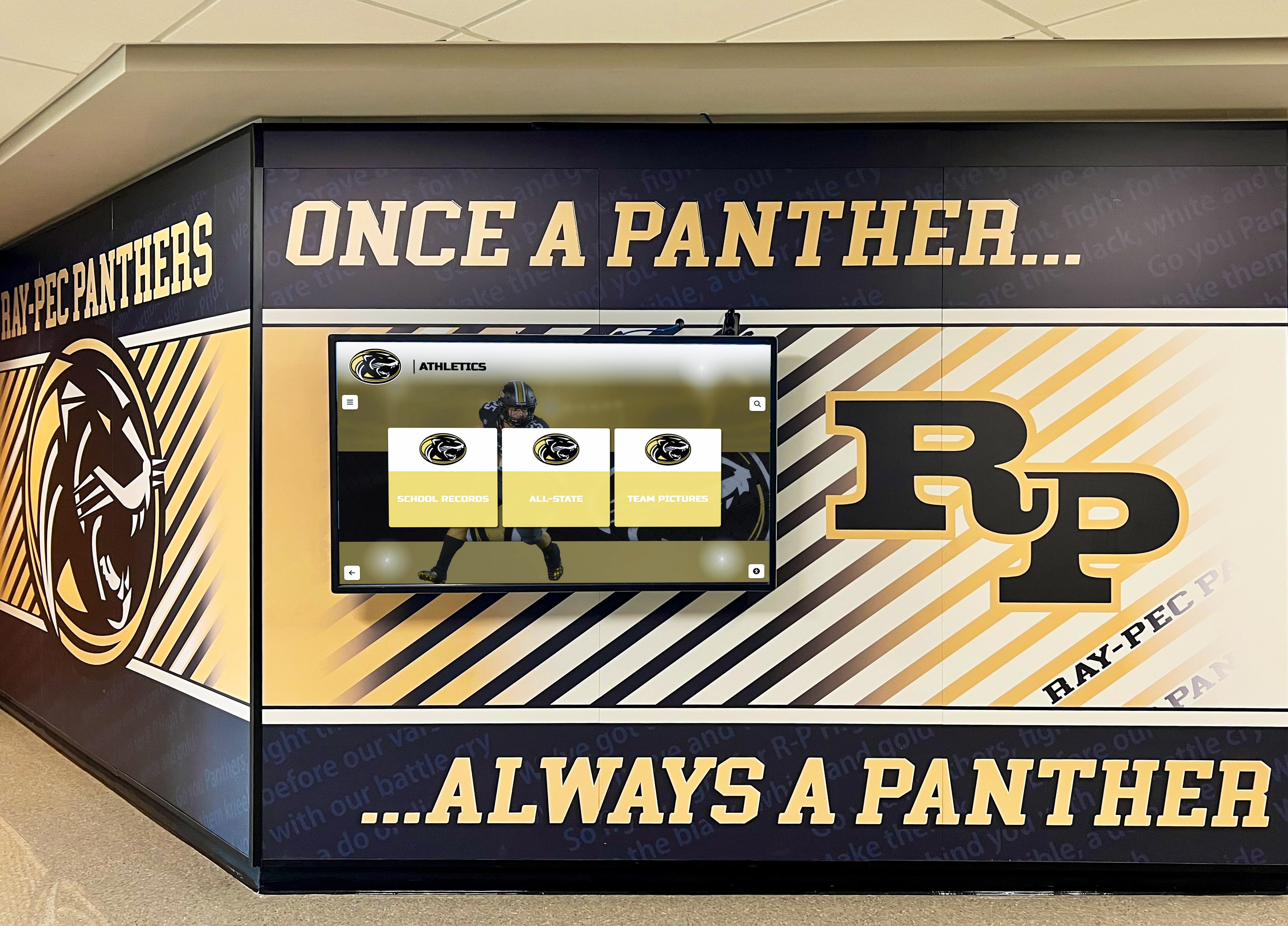 Athletic hallway display